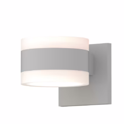 REALS 3.25" 2-Light LED Frosted White Wall Sconce in White