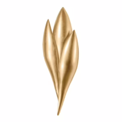 Rose 1-Light Wall Sconce in Vintage Gold Leaf