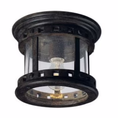 Santa Barbara Cast 1-Light Outdoor Ceiling Mount in Sienna