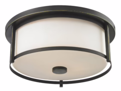 Savannah 3-Light Flush Mount Ceiling Light In Olde Bronze