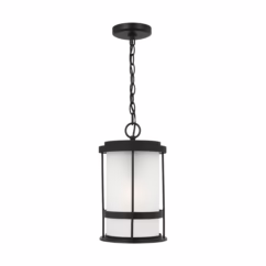 Sea Gull Wilburn Outdoor Hanging Light in Black - 6290901-12