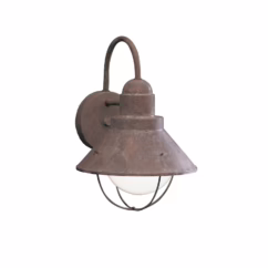 Seaside 1-Light Outdoor Medium Wall in Olde Brick