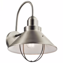 Seaside 1-Light XLarge Outdoor Wall in Brushed Nickel