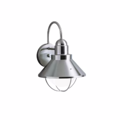 Seaside 14.25" Outdoor Extra Large Wall Light in Brushed Nickel