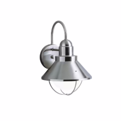Seaside Outdoor Medium Wall Light in Brushed Nickel