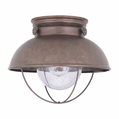 Sebring Outdoor Ceiling Light in Weathered Copper