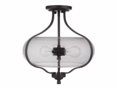 Serene 2-Light 15" Ceiling Light in Espresso