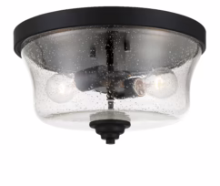 Shyloh 2-Light Ceiling Light in Coal