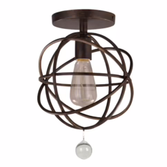 Solaris 9" Ceiling Light in English Bronze