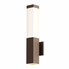 Square Column™ 2-Light 20" Wall Sconce in Textured Bronze