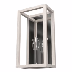 Squire Manor 1-Light Wall Sconce in Distressed White