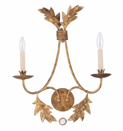 Sweet Olive 2-Light Wall Sconce in Gold