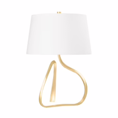 Tharold 1-Light Table Lamp in Vintage Gold Leaf