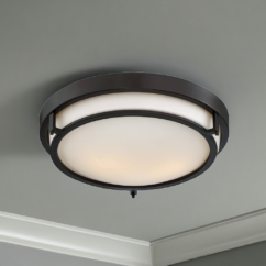 Trade Winds Felton Round Ceiling Light in Oil Rubbed Bronze - TW020736ORB
