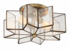 Trade Winds Stella Star Ceiling Light in Natural Brass - TW020460NB
