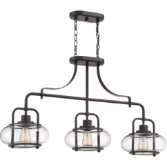 Trilogy 3-Light Island Chandelier in Old Bronze