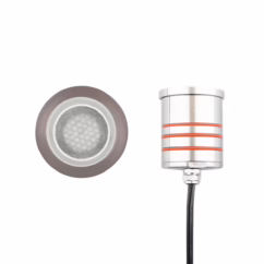 WAC 2in Inground LED 12V Slim Round Indicator Light with Honeycomb Louver in Bronzed Stainless Steel - 2012-27BS