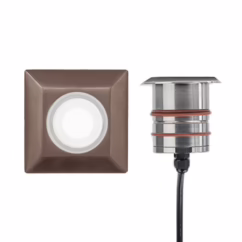 WAC 2in Inground LED 12V Square Indicator Light in Bronzed Stainless Steel - 2051-27BS