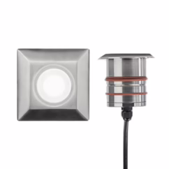 WAC 2in Inground LED 12V Square Indicator Light in Stainless Steel - 2051-27SS