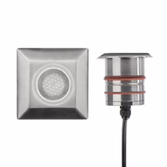 WAC 2in Inground LED 12V Square Indicator Light with Honeycomb Louver in Stainless Steel - 2052-27SS