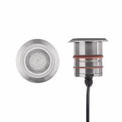 WAC Inground LED 12V Round Indicator Light with Honeycomb Louver in Bronzed Stainless Steel - 2022-27BS