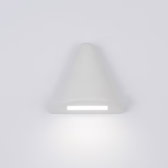 WAC Lighting 1-Light LED 12V Triangle Deck and Patio Light in White - 3021-27WT