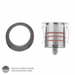 WAC Lighting 1-Light LED 2" 12V Indicator Light in Bronzed Stainless Steel - 2011-30BS