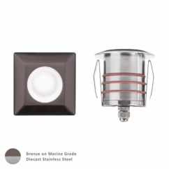 WAC Lighting 1-Light LED 2" 12V Indicator Light in Bronzed Stainless Steel - 2051-30BS