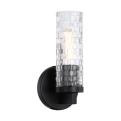 Weaver 1-Light Wall Sconce in Black