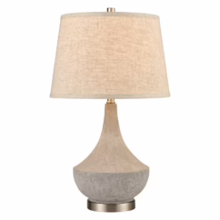 Wendover 1-Light Table Lamp in Polished Concrete