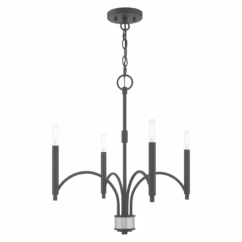 Wisteria 4-Light Mini Chandelier in Scandinavian Gray w with Brushed Nickel