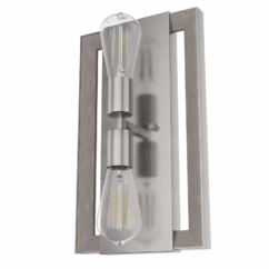 Woodburn 2-Light Wall Sconce in Brushed Nickel