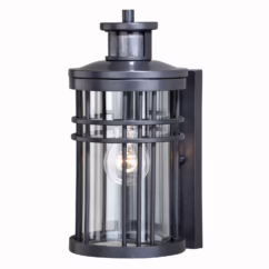 Wrightwood 1-Light Motion Sensor Outdoor Wall Light in Vintage Black