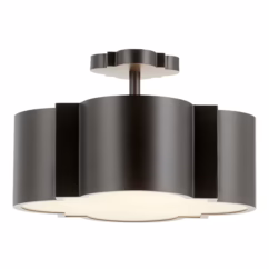 Wyatt 3-Light 16" Quatrefoil Ceiling Light in Noir