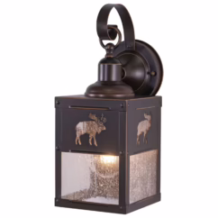 Yellowstone 1-Light Outdoor Wall Mount in Burnished Bronze