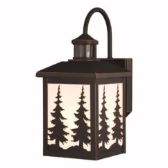 Yosemite 1-Light Outdoor Motion Sensor Wall Mount in Burnished Bronze