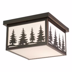 Yosemite 2-Light Outdoor Flush Mount in Burnished Bronze