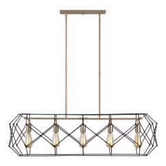 Zarra 5-Light Contemporary Chandelier in Satin Brass