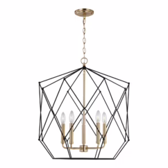 Zarra 5-Light Lantern in Satin Brass