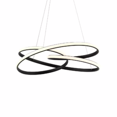 1-Light Pendant in Black