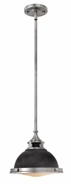 Amelia 1-Light Pendant In Aged Zinc