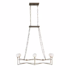 Bodie 6-Light 37" Linear Pendant in Havana Gold