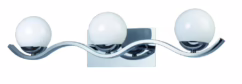 Motion 3-Light 3-Light Bathroom Vanity Light in Polished Chrome
