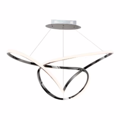 Perpetual 1-Light LED Pendant in Black Chrome