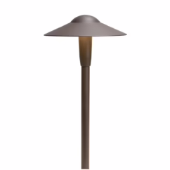 16" 2700K LED Dome Path in Textured Architectural Bronze