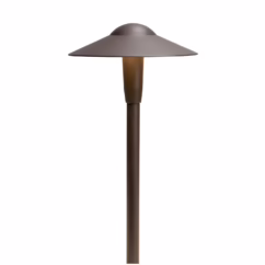 16" 3000K LED Dome Path in Textured Architectural Bronze