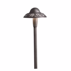 3-Light 2700K LED Pierced Dome Path in Architectural Bronze