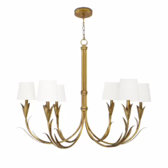 Antique Gold Leaf Chandelier from the River Reed Collection