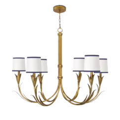 Antique Gold Leaf Chandelier from the River Reed Collection