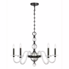 Aragon 5-Light Chandelier in Mediterranean Bronze